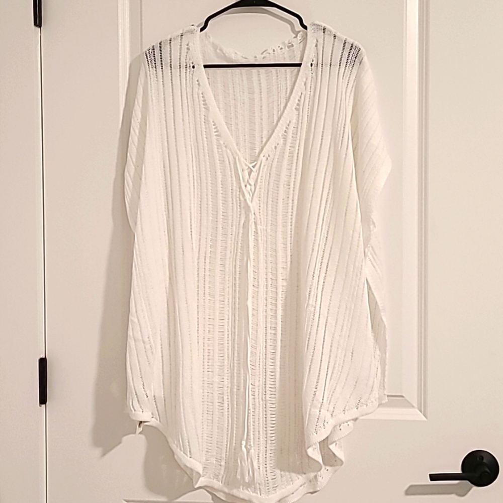 Knitted swimsuit cover-ups, free size, white - Picture 6 of 6